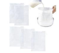 3 sacchetti filtro a maglia fine 200 mesh con 2 sacchetti filtro a maglia fine 300 mesh, sacchetti filtro latte di soia, sacchetti filtro per latte di noci, filtro vino, adatti per casa, ristorante,