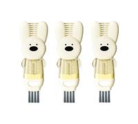 3 pezzi 3 in 1 spazzola per coperchi multifunzionale per la pulizia beige