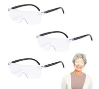 3 Pezzi 300% Lente Ingrandimento, 300% Occhiali con lente d'ingrandimento, Lente Ingrandimento da Lettura, lenti da lettura portatili, occhiali da lettura per riparazione cucito cucito