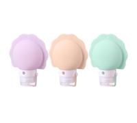 3 Pezzi 30ml Contenitori Da Viaggio Per Liquidi, a Prova Di Perdite Flaconi Da Viaggio In Silicone, Contenitori Da Viaggio Per Lozioni/Creme/Shampoo/Condizionatore (30ml viol arancio+ verde)