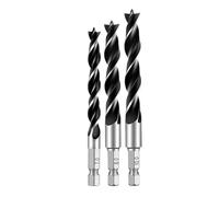3 pezzi/4 pezzi/5 pezzi/7 pezzi 1/4 gambo esagonale punta da trapano for lavorazione del legno a tre punte HSS elettrico testa rotante(3PCS 7 8 10mm)