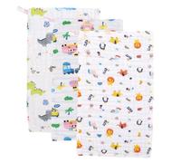 3 Pezzi 50 x 25cm Mussole Neonato,BEPSYOM Asciugamani Neonato, che Assorbono Acqua e Sono Morbidi Mussole, Mussola Neonato, Extra Morbidi, Ideale come Regalo Neonati