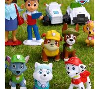 3 pezzi/6 pezzi/12 pezzi Personaggi della serie Paw Patrol: Rubble, Chase, Rocky, Zuma, Skye, Everest, Tracker, Tuck, Ella, Rex, WildCat, Liberty. Queste adorabili statuine in stile cartoni animati so