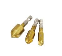 3 pezzi 6 pezzi HSS 1/4 "codolo esagonale smusso svasatore smusso punta da trapano 90 gradi taglierina for smussatura legno 6mm-19mm punte for metallo(6-19mm 6pcs)