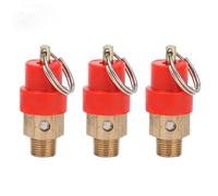 3 pezzi 8 kg 1/4 ", 1/8" Valvola di sicurezza di sicurezza, valvola di rilascio della pressione in ottone con filettature per compressore d'aria, recipienti a pressione, sistemi (G1/8in)