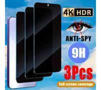 3 pezzi 9H Full Coverage Privacy Anti-Peep Pellicola protettiva per schermo in vetro temperato compatibile con Samsung Galaxy S25 Ultra/compatibile con iPhone 17 16/15/14/13/12/11 Pro Max Plus/compati