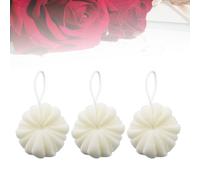 3 pezzi a forma di zucca palla da doccia morbida palla da bagno maglia rete a