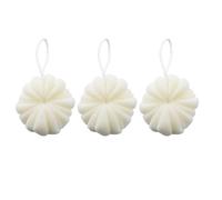 3 pezzi a forma di zucca palla da doccia morbida palla da bagno maglia rete a