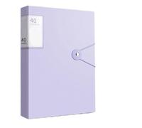 3 pezzi A4 File Bag 40 pagine Budget Binder Folders Grande capacità Documenti Libretto Studenti Cancelleria Ufficio Scrivania Organizer(Purple-A4)