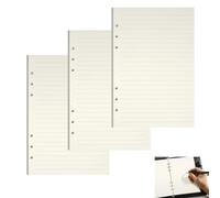 3 Pezzi A5 Carta di Ricarica, 135 Fogli A5 a 6 Fori Carta Righe Orizzontali, Carta Riempimento, Carta di Ricarica Ricaricabile, Fogli di Ricambio per Filofax A5, Appunti, Fai Da Te, Diario, Pittura