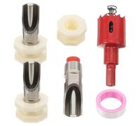 3 Pezzi Abbeveratoio Capezzolo 1/2 Pollice in Acciaio Inossidabile | Kit Integrato con Nastro e Punzone, per Serbatoi D'acqua e Allevamento, Montaggio Rapido, Flusso Costante