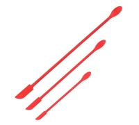 3 pezzi accessori for la cottura della cucina spatola for marmellata in silicone cucchiaio for crema strumenti for decorare torte miscelazione bastone di burro allunga punta piccola(3Pcs Red)