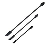 3 pezzi accessori for la cottura della cucina spatola for marmellata in silicone cucchiaio for crema strumenti for decorare torte miscelazione bastone di burro allunga punta piccola(3Pcs Black)