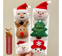 3 pezzi Accessori natalizi carini per uomo e donna, come spille a forma di renna, albero di Natale, Babbo Natale, ottimi per indossare durante le feste o regalare agli amici Un set da tre pezzi,1 set 