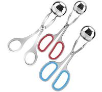 3 Pezzi Acciaio Inox Ballers di Carne AIFUDA Antiaderente Ball Maker Pinze di Ghiaccio per Cake Pop, Cucchiaio di Gelato, Frutta, Pasta per Biscotti, Melone