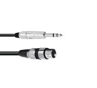 3 pezzi - Adattatore Audio Omnitronic XLR Femmina a Jack Stereo 6,3mm - Cavo 2m