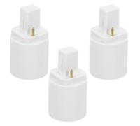 3 Pezzi Adattatore Base Lampadina G24d a E27, a Due Pin | Installazione Comoda, Conversione tra Tipi Diversi di Lampadina, Uso Domestico e Negozio, Bianco