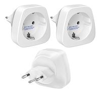 3 pezzi Adattatore da viaggio Svizzera UE - Adattatore di presa Germania a Svizzera, Adattatore Schuko EU a Tipo J per Maldive, Ruanda, Liechtenstein (Bianco)