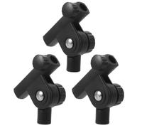 3 Pezzi Adattatore Microfono a T Filettatura 3/8 per Asta | Barra da 15mm e Bracci, Metallo e Plastica Neri, Controllo Preciso