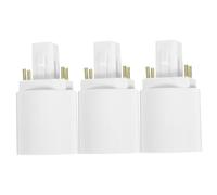 3 Pezzi Adattatore Portalampada G24q a E27 4 Pin | Plastica Bianca, Tollera Calore, Struttura Robusta, per Retrofit Luci in Uffici e Manutenzione Edilizia