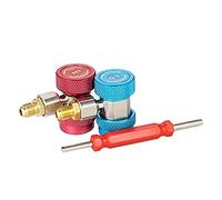 3 pezzi Adattatore Quick Coupler regolabile R134A da 1 4 pollice Connettore HVAC Insieme di raccordi a bassa e alta pressione con rimozione valvola per Insiemi manometri C Connection Disconnection