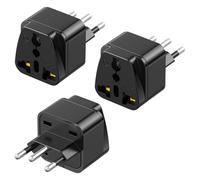 3 pezzi adattatore universale Svizzera da viaggio, spina UK/EU/Cina/Brasile/Italia in Svizzera, adattatore tipo J, spina universale per casa, viaggio, nero