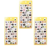 3 Pezzi Adesivo 3D, Adesivi 3D Cartoon Dog Sushi, Adorabili Decalcomanie In Rilievo Fai Da Te Per Bambini, Divertenti Decalcomanie Decorative Colorate Per Custodia Del Telefono Notebook Scrapbook