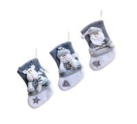 3 pezzi adorabile regalo di natale sacchetto sacchetto di caramelle calza calza