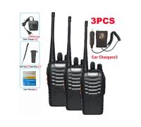 (3 pezzi Aggiungi caricabatteria per auto) 3 pezzi Walkie Talkie Radio professionale BF-888S Palmare