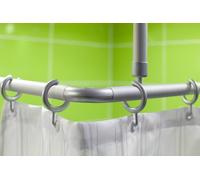 3 Pezzi ALU RAIL D'ANGOLO BARRIERA LIBERA PER TENDAGGIO DA DOCCIA BIANCO CROMATO