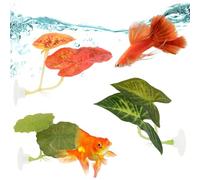 3 pezzi Amaca Betta Pesce Piante Artificiali da Acquario con Ventosa, Morbido Betta Breeding Resting Bed, Simulazione dell'habitat naturale per Piante di deposizione delle uova, Acquario Decorazione