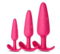 3 Pezzi Anal Plug, Silicone per Giocattoli Sessuali, Plug Anale per Donne e Uomini, Dilatatore Anale Piccolo Medio Grande per Training Graduale, facile da pulire e manutenere, rosa