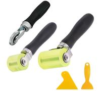 3 pezzi AndrüCkrolle con due raschiatori gialli, rullo di pressione per sigillare e saldare teloni Pvc e insonorizzazioni auto.