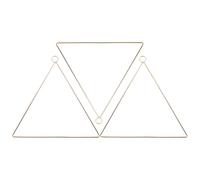 3 Pezzi Anelli in Ferro Triangolari Oro per Creazioni DIY e Macramè | Cornice per Acchiappasogni, Finitura Liscia e Robusta, Adatti a Decorazioni da Parete e Ufficio