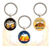 3 pezzi anelli portachiavi per il festival della birra, portachiavi in metallo, adatti come regalo per feste dedicate alla birra.