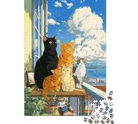 3 Pezzi Animal Party Set Di Biancheria Da Letto Stampa 3d in Microfibra Con Chiusura A Strappo Cats on Window Ledge Per Tutte Le Stagioni Per Bambini,Ragazzi E Ragaz 38x26cm/1000pcs