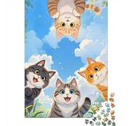 3 Pezzi Animal Party Set Di Biancheria Da Letto Stampa 3d Morbida Microfibra Copripiumino Con Cerniera Cats Peeking from Clouds Decorazione Per La Camera Da Letto Per Bambini,Ragazzi E Ragaz 38x26cm/1
