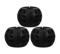 3 Pezzi Arrotolatore Aria Limitatore a Sfera in Gomma Nera per Tubo | Accessorio per Carrello Avvolgitubo, Riduce Attrito e Limita la Lunghezza, Uso in Garage e Irrigazione
