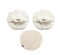 3 Pezzi Asciugamano Viso Donna in Pile Corallo Bianco per Impacchi | Trattamento Caldo e Freddo, Cura del Viso, Design Semplice e Bello, per Routine Estetica Femminile