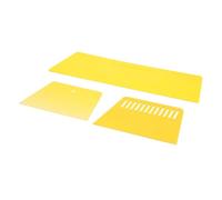3 pezzi Auto Body Filler Spreaders PP Stucco Strumento Bordo Flessibile Giallo per Auto Foil Strumento di Installazione Versatile