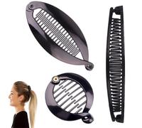 3 Pezzi Banana Clip pettine per Capelli,fermagli per capelli a banana retrò per ricci grossolani Accessori per capelli a coda di pesce Due fermagli a banana Pettini per donne e ragazze