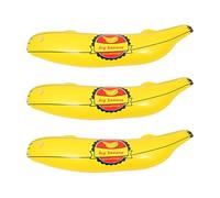 3 Pezzi Banana Gonfiabile Giallo, in PVC Giocattolo da Piscina | Decorazione Realistica e Creativa, Sostituto per Foto Riutilizzabile, per Matrimoni, Spazi Esterni e Locali