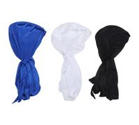3 pezzi Bandana Copricapo Cappellini da pirata a coda lunga Cappello da pirata