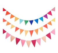 3 pezzi bandierine triangolari Multicolori Festone Striscione Decorazione Natale Halloween Festa Compleanno Matrimonio Battesimo Laurea Pasqua Giardino