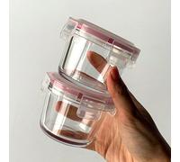 3 pezzi Barattoli per alimenti in vetro spesso con coperchi ermetici, set di contenitori per alimenti - ideali per picnic, preparazione dei pasti, organizzazione del frigorifero, adatti anche per alim