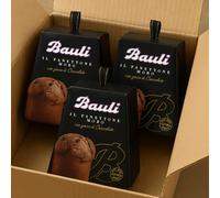 3 Pezzi Bauli Panettone Moro 100g Con Gocce Di Cioccolato Dolce Soffice Natale