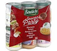 3 pezzi *** BENEDICTA Salse Party: Bearnaise tartar patate pepe americano Aioli 6 pezzi 500 g