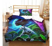 3 Pezzi Black Panther Set Di Biancheria Da Letto Con Stampa 3D in Microfibra Con Chiusura A Strappo Per Tutte Le Stagioni Per Bambini,Ragazzi E Ragaz Single（135x200cm）