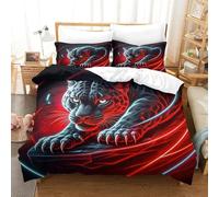 3 Pezzi Black Panther Set Di Biancheria Da Letto Con Stampa 3D in Microfibra Copripiumino Con Cerniera Decorazione Per La Camera Da Letto Per Ragazzi E Ragazze Super King（260x220cm）