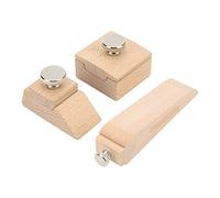 3 pezzi Blocco di levigatura a mano Blocco di carta vetrata in legno Blocco a gancio e anellole fatto a mano Cuniform Quadrate Bevel Legno Blocco di levigatura a mano Clip Strumento di levigatu